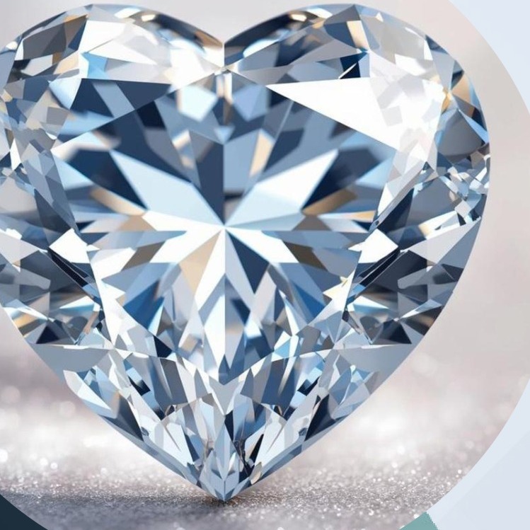Funkelnder Herzdiamant als Sinnbild für Wertbeständigkeit